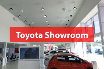 Toyota Benefit with Airius Fans in their Showroom