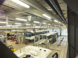 Bus Maintenance Shed Keep comfortable Airius Fans